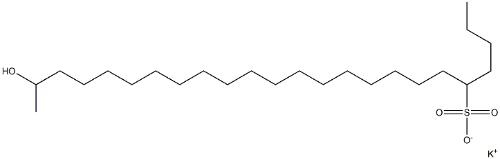 23-Hydroxytetracosane-5-sulfonic acid potassium salt Struktur