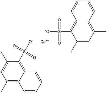 Bis(2,4-dimethyl-1-naphthalenesulfonic acid)calcium salt Struktur