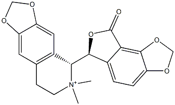 (6S)-6-[[(5R)-5,6,7,8-Tetrahydro-6,6-dimethyl-1,3-dioxolo[4,5-g]isoquinoline-6-ium]-5-yl]furo[3,4-e]-1,3-benzodioxole-8(6H)-one Struktur