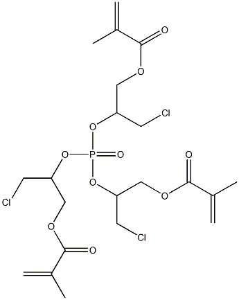 Phosphoric acid tris[1-chloromethyl-2-(methacryloyloxy)ethyl] ester Struktur