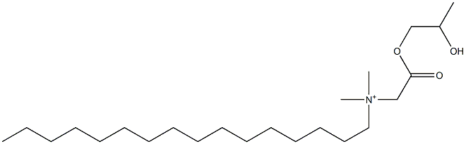 N-[(2-Hydroxypropoxy)carbonylmethyl]-N,N-dimethyl-1-hexadecanaminium Struktur