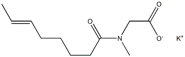 N-Methyl-N-(6-octenoyl)glycine potassium salt Struktur