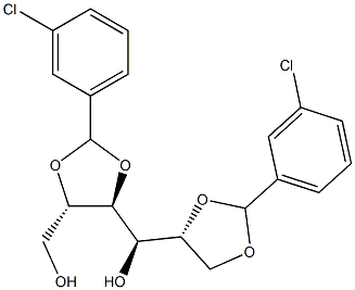 2-O,3-O:5-O,6-O-Bis(3-chlorobenzylidene)-D-glucitol Struktur