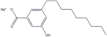 3-Nonyl-5-hydroxybenzoic acid sodium salt Struktur