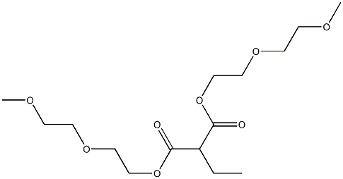 Ethylmalonic acid bis[2-(2-methoxyethoxy)ethyl] ester Struktur