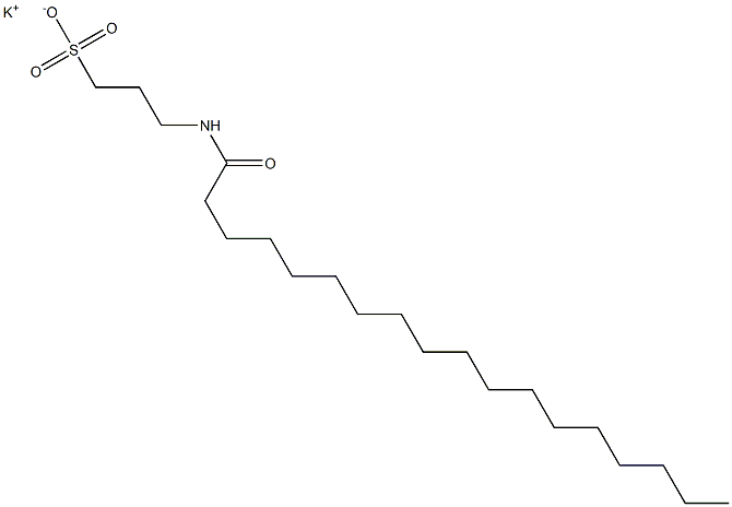 3-Octadecanoylamino-1-propanesulfonic acid potassium salt Struktur