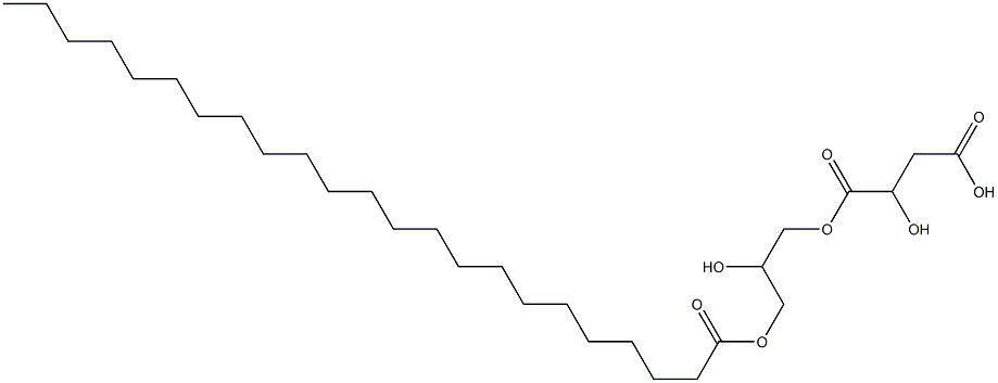 D-Malic acid hydrogen 1-(2-hydroxy-3-tricosanoyloxypropyl) ester Struktur