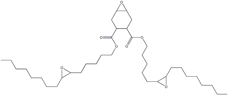 7-Oxabicyclo[4.1.0]heptane-3,4-dicarboxylic acid bis(6,7-epoxypentadecan-1-yl) ester Struktur