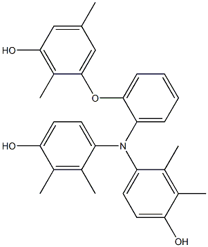 N,N-Bis(4-hydroxy-2,3-dimethylphenyl)-2-(3-hydroxy-2,5-dimethylphenoxy)benzenamine Struktur