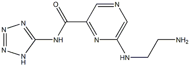 N-(1H-Tetrazol-5-yl)-6-(2-aminoethylamino)pyrazine-2-carboxamide Struktur