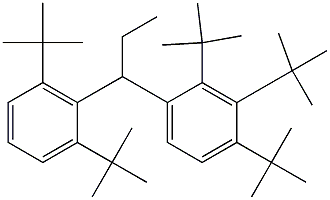 1-(2,3,4-Tri-tert-butylphenyl)-1-(2,6-di-tert-butylphenyl)propane Struktur