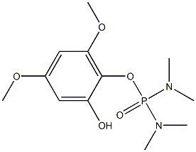 Di(dimethylamino)phosphinic acid (2-hydroxy-4,6-dimethoxyphenyl) ester Struktur