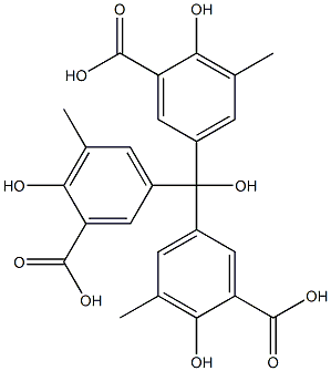 5,5',5''-(Hydroxymethylidyne)tris(2-hydroxy-3-methylbenzoic acid) Struktur