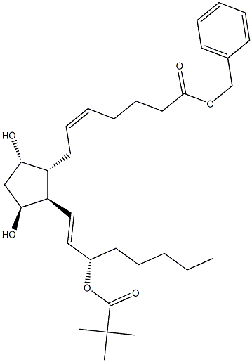 (5Z,9S,11S,13E,15S)-9,11-Dihydroxy-15-(pivaloyloxy)prosta-5,13-dien-1-oic acid benzyl ester Struktur