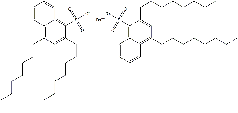 Bis(2,4-dioctyl-1-naphthalenesulfonic acid)barium salt Struktur