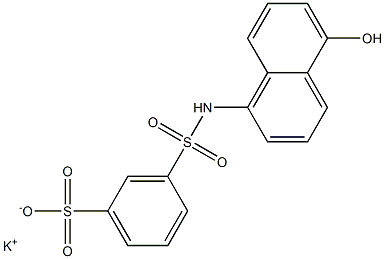 3-[N-(5-Hydroxy-1-naphtyl)sulfamoyl]benzenesulfonic acid potassium salt Struktur