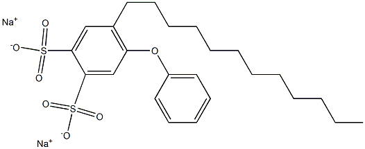 6-Dodecyl[oxybisbenzene]-3,4-disulfonic acid disodium salt Struktur