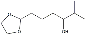 2-(4-Hydroxy-5-methylhexyl)-1,3-dioxolane Struktur