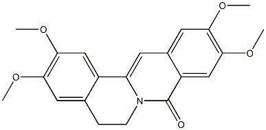 5,6-Dihydro-2,3,10,11-tetramethoxy-8H-dibenzo[a,g]quinolizin-8-one Struktur