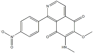 6-Methoxy-7-methylamino-1-(4-nitrophenyl)isoquinoline-5,8-dione Struktur