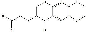 6,7-Dimethoxy-3,4-dihydro-4-oxo-2H-1-benzopyran-3-propionic acid Struktur