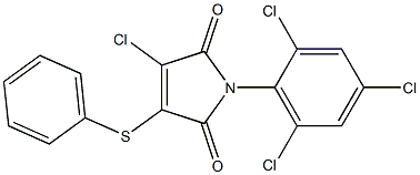 1-(2,4,6-Trichlorophenyl)-3-phenylthio-4-chloro-1H-pyrrole-2,5-dione Struktur