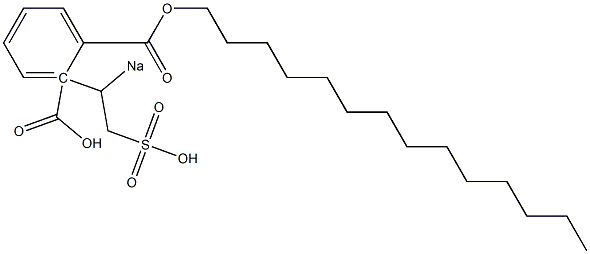 Phthalic acid 1-tetradecyl 2-(1-sodiosulfoethyl) ester Struktur