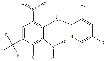 3-Bromo-5-chloro-N-(3-chloro-4-trifluoromethyl-2,6-dinitrophenyl)pyridin-2-amine Struktur