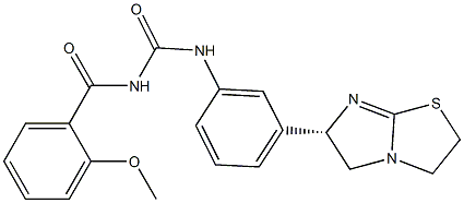 1-(2-Methoxybenzoyl)-3-[3-[[(6S)-2,3,5,6-tetrahydroimidazo[2,1-b]thiazol]-6-yl]phenyl]urea Struktur