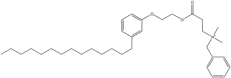 N,N-Dimethyl-N-benzyl-N-[2-[[2-(3-tetradecylphenyloxy)ethyl]oxycarbonyl]ethyl]aminium Struktur