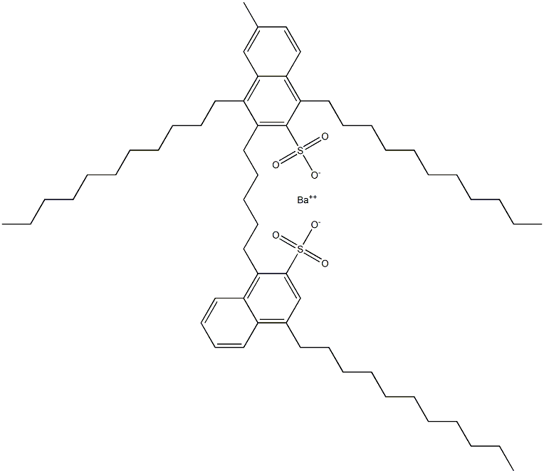 Bis(1,4-diundecyl-2-naphthalenesulfonic acid)barium salt Struktur