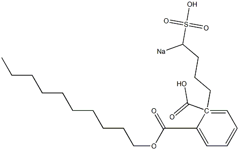 Phthalic acid 1-decyl 2-(4-sodiosulfobutyl) ester Struktur