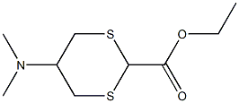 5-(Dimethylamino)-1,3-dithiane-2-carboxylic acid ethyl ester Struktur