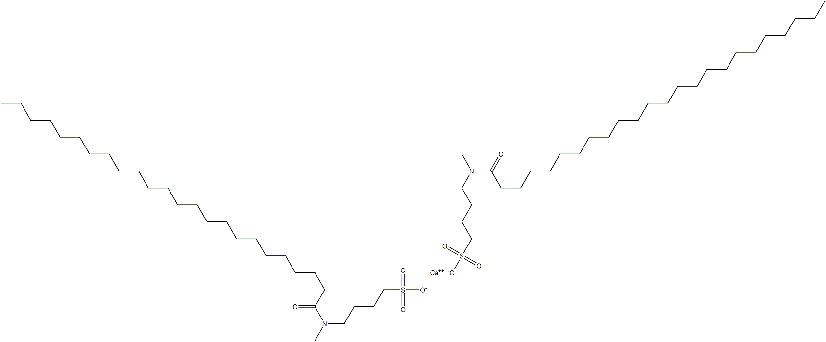 Bis[4-[N-(1-oxotetracosyl)-N-methylamino]-1-butanesulfonic acid]calcium salt Struktur