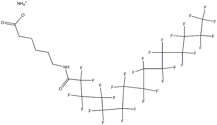 6-[(Nonacosafluorotetradecyl)carbonylamino]hexanoic acid ammonium salt Struktur