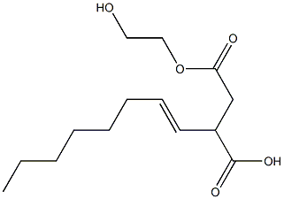 3-(1-Octenyl)succinic acid hydrogen 1-(2-hydroxyethyl) ester Struktur