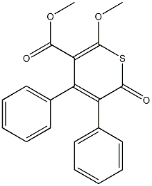 3,4-Diphenyl-2-oxo-6-methoxy-2H-thiopyran-5-carboxylic acid methyl ester Struktur