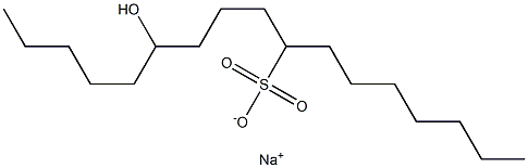 12-Hydroxyheptadecane-8-sulfonic acid sodium salt Struktur