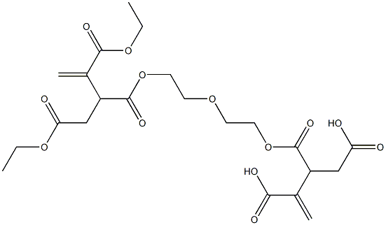 3,3'-[Oxybisethylenebis(oxycarbonyl)]bis(1-butene-2,4-dicarboxylic acid diethyl) ester Struktur