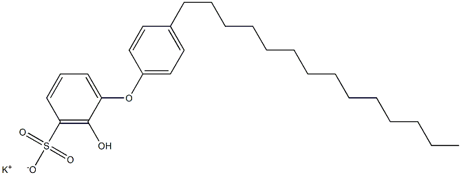 2-Hydroxy-4'-tetradecyl[oxybisbenzene]-3-sulfonic acid potassium salt Struktur