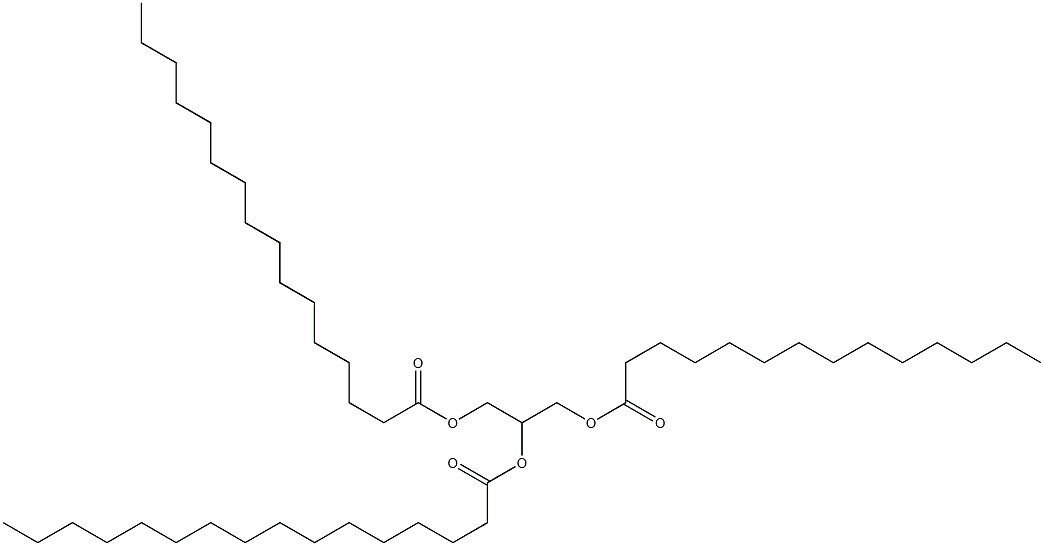 1-O-Myristoyl-2-O,3-O-dipalmitoyl-L-glycerol Struktur