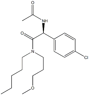 N-[(S)-1-(4-Chlorophenyl)-2-[(3-methoxypropyl)pentylamino]-2-oxoethyl]acetamide Struktur