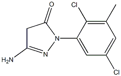 3-Amino-1-(2,5-dichloro-3-methylphenyl)-5(4H)-pyrazolone Struktur