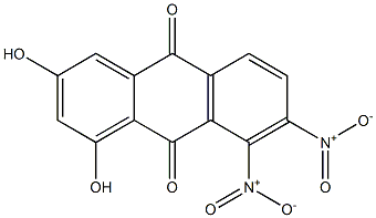 1,3-Dihydroxy-7,8-dinitroanthraquinone Struktur