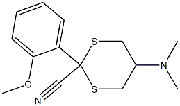 5-(Dimethylamino)-2-[2-methoxyphenyl]-1,3-dithiane-2-carbonitrile Struktur