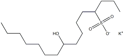 9-Hydroxyhexadecane-4-sulfonic acid potassium salt Struktur