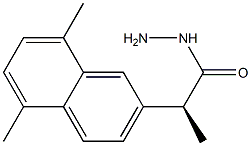 [S,(+)]-2-(5,8-Dimethyl-2-naphtyl)propionic acid hydrazide Struktur