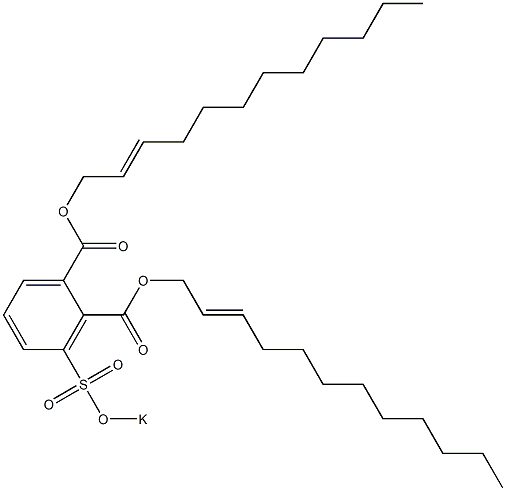 3-(Potassiosulfo)phthalic acid di(2-dodecenyl) ester Struktur