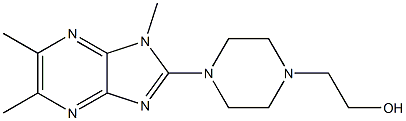 4-[1,5,6-Trimethyl-1H-imidazo[4,5-b]pyrazin-2-yl]-1-piperazineethanol Struktur