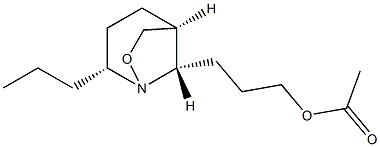 Acetic acid 3-[(2R,5S,8S)-2-propyl-1-aza-7-oxabicyclo[3.2.1]octan-8-yl]propyl ester Struktur